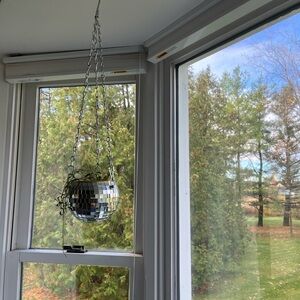 Disco ball hanging planter